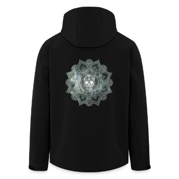 Mandala Skull - Recycelte Männer Softshell-Jacke von Stanley/Stella - Schwarz - Hinten - AI Model Male 185 light (185cm)