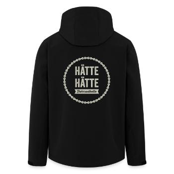 Hätte Hätte Fahrrad kette - Recycelte Männer Softshell-Jacke von Stanley/Stella - Schwarz - Hinten - AI Model Male 185 light (185cm)