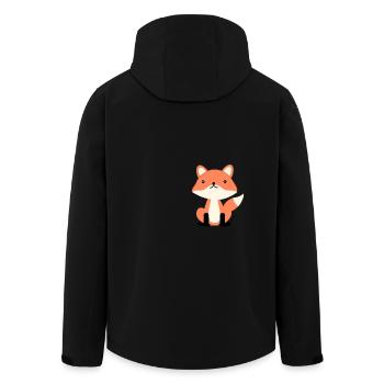 Fox - Men’s Recycled Softshell Jacket by Stanley/Stella - black - Back - AI Model Male 185 light (185cm)