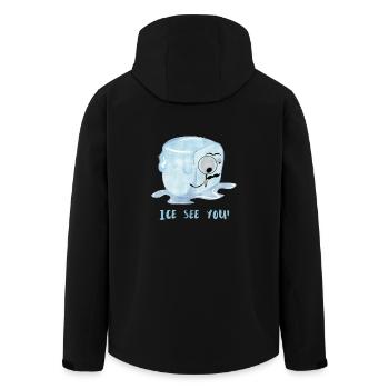 Ice see you! - Men’s Recycled Softshell Jacket by Stanley/Stella - black - Back - AI Model Male 185 light (185cm)