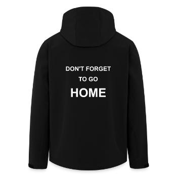 don't forget to go home - Men’s Recycled Softshell Jacket by Stanley/Stella - black - Back - AI Model Male 185 light (185cm)