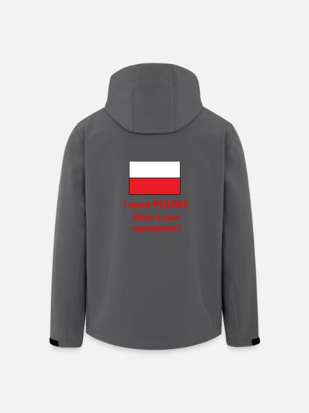 I speak polish - Men’s Recycled Softshell Jacket by Stanley/Stella - black