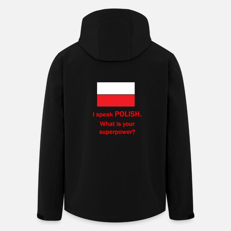 I speak polish - Recycelte Männer Softshell-Jacke von Stanley/Stella - Schwarz