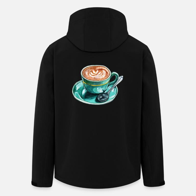 Latte Macchiato - Recycelte Männer Softshell-Jacke von Stanley/Stella - Schwarz