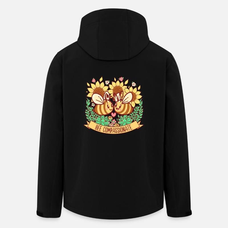 Bee Compassionate - Save the Bees - Men’s Recycled Softshell Jacket by Stanley/Stella - black