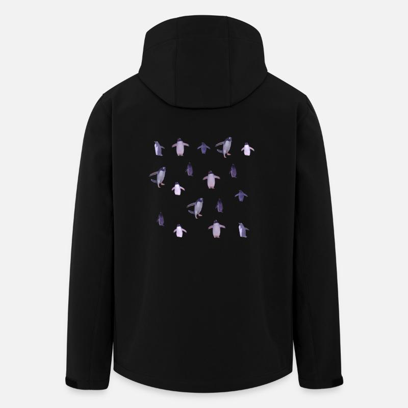 penguins - Men’s Recycled Softshell Jacket by Stanley/Stella - black