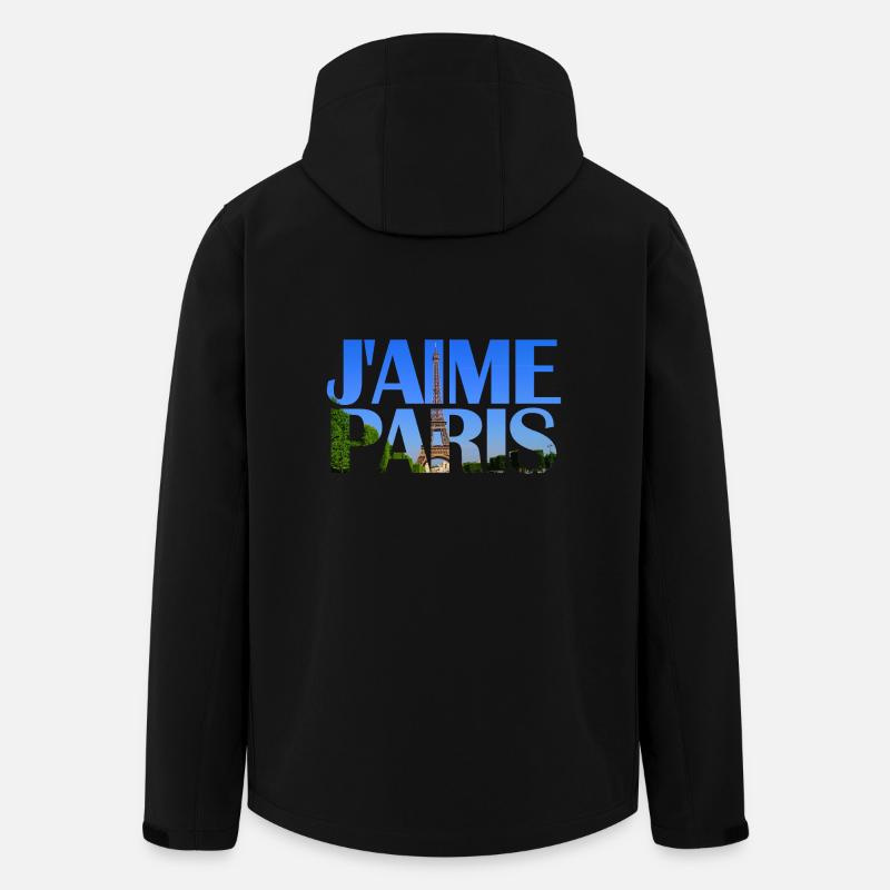 J'aime Paris - Recycelte Männer Softshell-Jacke von Stanley/Stella - Schwarz