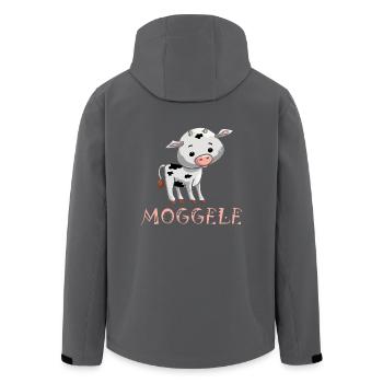 Mogglee - little calf - Men’s Recycled Softshell Jacket by Stanley/Stella - black - Back - AI Model Male 185 light (185cm)