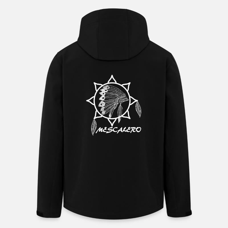 Mescalero Apache Indien - Blanc - Veste softshell homme en polyester recyclé Stanley/Stella - noir