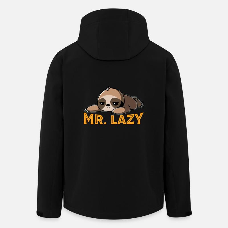 Mr. Lazy - Faultier - Recycelte Männer Softshell-Jacke von Stanley/Stella - Schwarz