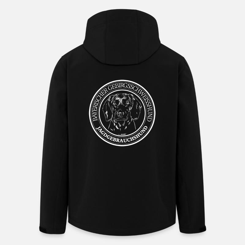 CHIEN DE CHASSE BAVAROIS - Veste softshell homme en polyester recyclé Stanley/Stella - noir