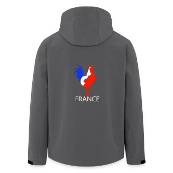 rooster blue white red - Men’s Recycled Softshell Jacket by Stanley/Stella - anthracite - Back - AI Model Male 185 light (185cm)