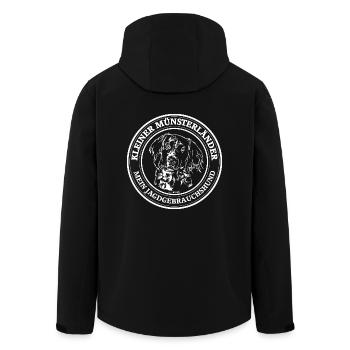 KLEINER MÜNSTERLÄNDER Jagdgebrauchshund Wilsigns - Recycelte Männer Softshell-Jacke von Stanley/Stella - Schwarz - Hinten - AI Model Male 185 light (185cm)