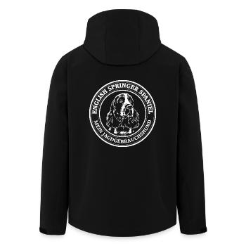 ENGLISH SPRINGER SPANIEL Jagdhunde Jagd Wilsigns - Recycelte Männer Softshell-Jacke von Stanley/Stella - Schwarz - Hinten - AI Model Male 185 light (185cm)