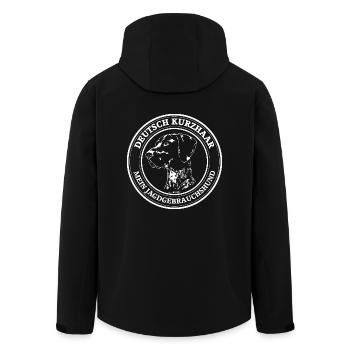 DEUTSCH KURZHAAR Jagdgebrauchshund Hunde Wilsigns - Recycelte Männer Softshell-Jacke von Stanley/Stella - Schwarz - Hinten - AI Model Male 185 light (185cm)