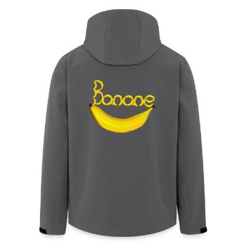 Banane Banane Fruit Fruits - Veste softshell homme en polyester recyclé Stanley/Stella - noir - Dos - AI Model Male 185 light (185cm)