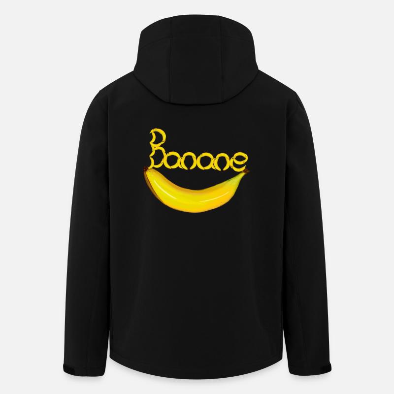 Banane Banane Fruit Fruits - Veste softshell homme en polyester recyclé Stanley/Stella - noir