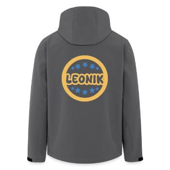 Prénom Leonik - Veste softshell homme en polyester recyclé Stanley/Stella - noir - Dos - AI Model Male 185 light (185cm)