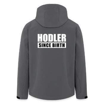 Crypro Hodler since birth - Cryptocurrency Bitcoin - Recycelte Männer Softshell-Jacke von Stanley/Stella - Anthrazit - Hinten - AI Model Male 185 light (185cm)