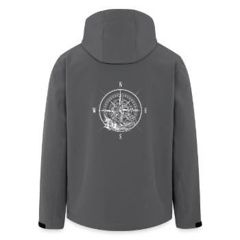 Himmelsrichtungen Kompass Segler Segelschiff - Recycelte Männer Softshell-Jacke von Stanley/Stella - Anthrazit - Hinten - AI Model Male 185 light (185cm)
