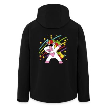 Tamponner, licorne - Veste softshell homme en polyester recyclé Stanley/Stella - noir - Dos - AI Model Male 185 light (185cm)