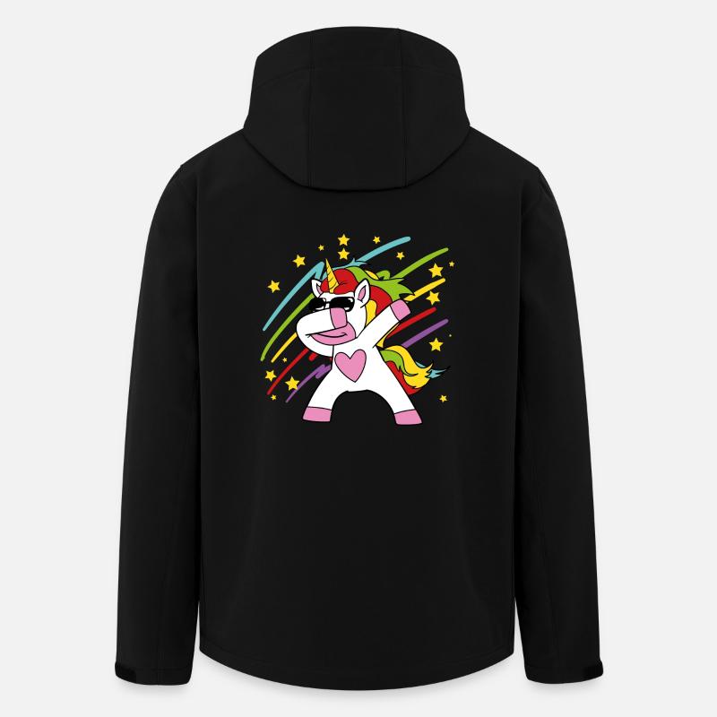 Tamponner, licorne - Veste softshell homme en polyester recyclé Stanley/Stella - noir