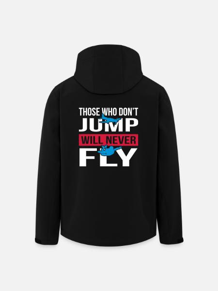 Will Never Fly Skydive - Recycelte Männer Softshell-Jacke von Stanley/Stella - Schwarz