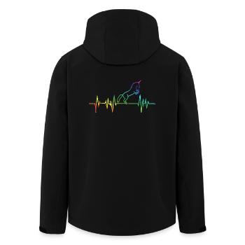 unicorn einhorn glitzer Geburtstag birth geschenk - Recycelte Männer Softshell-Jacke von Stanley/Stella - Schwarz - Hinten - AI Model Male 185 light (185cm)