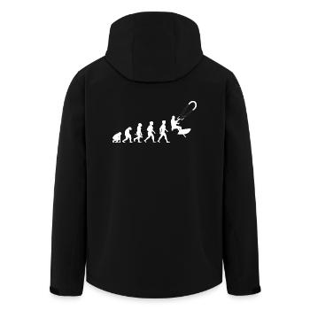 Evolution Kitesurfing Kiteboarding Steering Kite Sailing - Men’s Recycled Softshell Jacket by Stanley/Stella - black - Back - AI Model Male 185 light (185cm)