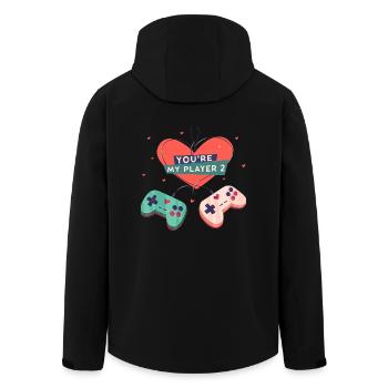 You re my player 2 Freund Zocker Freundin Gamer - Recycelte Männer Softshell-Jacke von Stanley/Stella - Schwarz - Hinten - AI Model Male 185 light (185cm)
