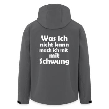 Was ich nicht kann mach ich mit schwung - Recycelte Männer Softshell-Jacke von Stanley/Stella - Anthrazit - Hinten - AI Model Male 185 light (185cm)