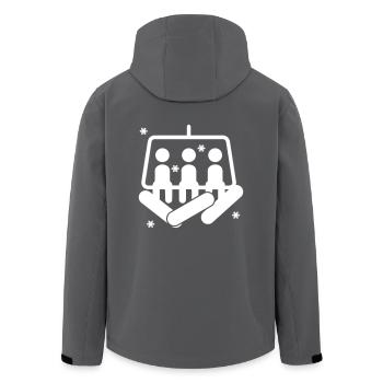 Snowboard - Recycelte Männer Softshell-Jacke von Stanley/Stella - Anthrazit - Hinten - AI Model Male 185 light (185cm)