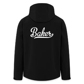 baker - Recycelte Männer Softshell-Jacke von Stanley/Stella - Schwarz - Hinten - AI Model Male 185 light (185cm)