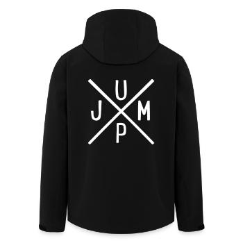 jump - Recycelte Männer Softshell-Jacke von Stanley/Stella - Schwarz - Hinten - AI Model Male 185 light (185cm)