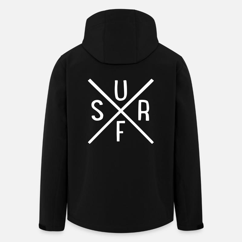 Le surf - Veste softshell homme en polyester recyclé Stanley/Stella - noir