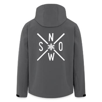 neige - Veste softshell homme en polyester recyclé Stanley/Stella - charbon - Dos - AI Model Male 185 light (185cm)