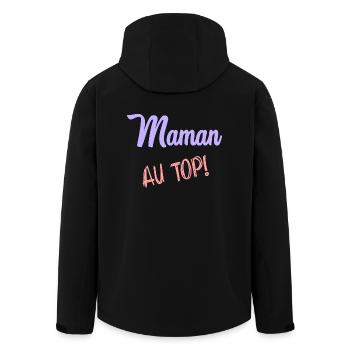 MOM. MOTHER'S DAY. HAPPY MOTHER'S DAY - Men’s Recycled Softshell Jacket by Stanley/Stella - black - Back - AI Model Male 185 light (185cm)
