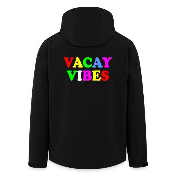 Vacay vibes - Veste softshell homme en polyester recyclé Stanley/Stella - noir - Dos - AI Model Male 185 light (185cm)