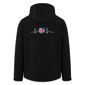 Islande Heartline Heartbeat Scandinavie Vacances - Veste softshell homme en polyester recyclé Stanley/Stella - noir - Dos - AI Model Male 185 light (185cm)