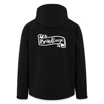 Marié, Bachelor / Groom / Bachelor Party / JGA - Veste softshell homme en polyester recyclé Stanley/Stella - noir - Dos - AI Model Male 185 light (185cm)