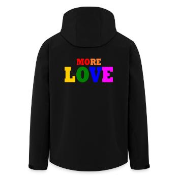 More love - Veste softshell homme en polyester recyclé Stanley/Stella - noir - Dos - AI Model Male 185 light (185cm)