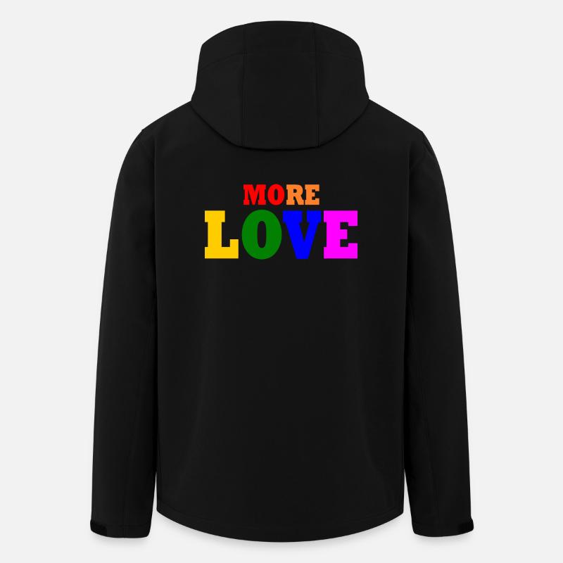 More love - Recycelte Männer Softshell-Jacke von Stanley/Stella - Schwarz