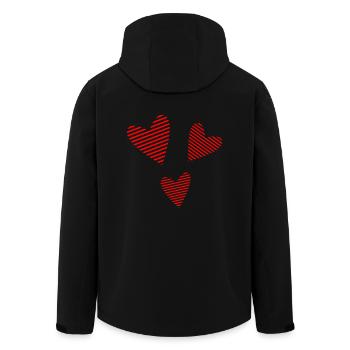 ALLES GUTE ZUM GEBURTSTAG. ALLES GUTE ZUM GEBURTSTAG. JAHRESTAG. - Recycelte Männer Softshell-Jacke von Stanley/Stella - Schwarz - Hinten - AI Model Male 185 light (185cm)