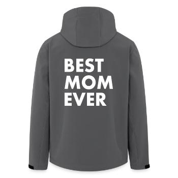 Best mom ever - Recycelte Männer Softshell-Jacke von Stanley/Stella - Schwarz - Hinten - AI Model Male 185 light (185cm)
