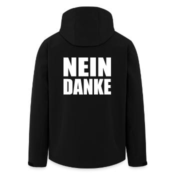 Nein danke - Recycelte Männer Softshell-Jacke von Stanley/Stella - Schwarz - Hinten - AI Model Male 185 light (185cm)