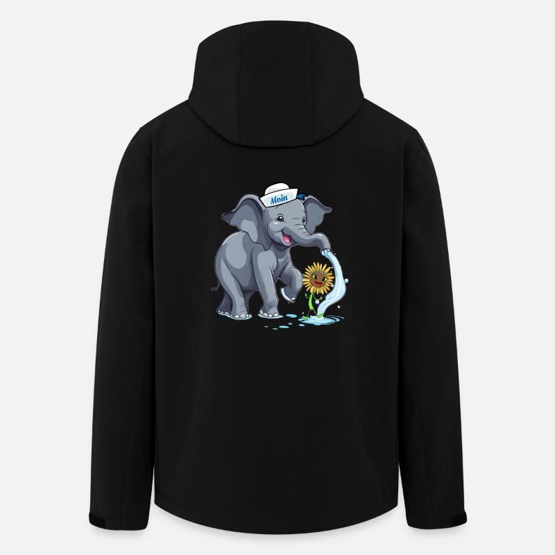 Éléphant Eléphant Maritime - Veste softshell homme en polyester recyclé Stanley/Stella - noir