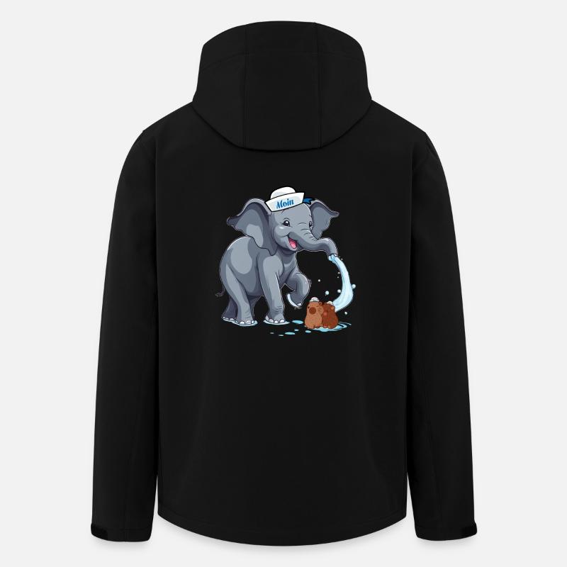 Éléphant Éléphant Marin maritime - Veste softshell homme en polyester recyclé Stanley/Stella - noir