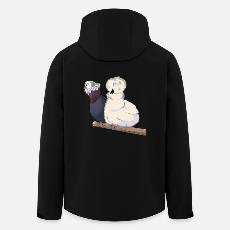 Chickens on the perch - Men’s Recycled Softshell Jacket by Stanley/Stella - black