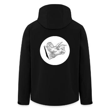 Dinosaure dinosaure Triceratops dinosaure - Veste softshell homme en polyester recyclé Stanley/Stella - noir - Dos - AI Model Male 185 light (185cm)