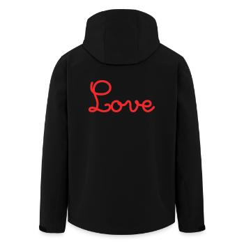 LIEBE. PAAR. ICH HABE GERADE GEHEIRATET. Junggesellinnenabschied. VALENTINSTAG. - Recycelte Männer Softshell-Jacke von Stanley/Stella - Schwarz - Hinten - AI Model Male 185 light (185cm)
